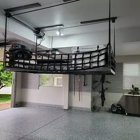 Do you need a garage lift to help organize your garage this summer? Check out our garage builder to build the garage with all the features that fit your lifestyle ▶️ https://bit.ly/3I4DleP   #organization  #garage  #design  #designinspiration  #tailoredlivingshermanoaksstevensonranch