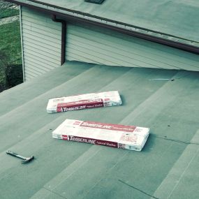 Low pitch sections of a roof can be completely covered with ice shield to help prevent ice dams from forming on your roof