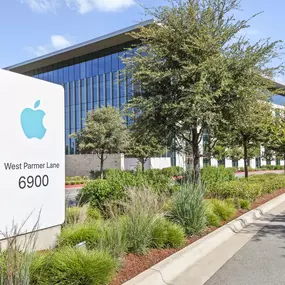 West Parmer Lane Apple campus near Camden Amber Oaks apartments in Austin, TX