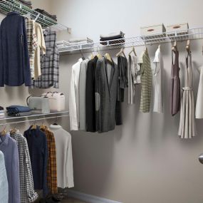 Walk in closet with shelving