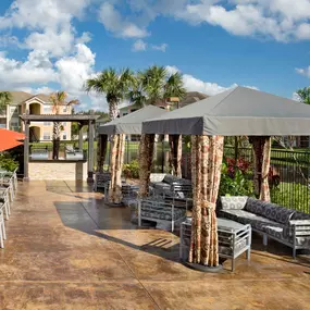 Barbeques outdoor dining and poolside cabanas for lounging