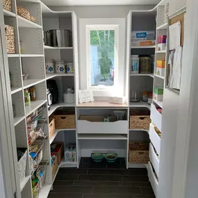 Pantry designed and installed by The Tailored Closet in Rockland, ME