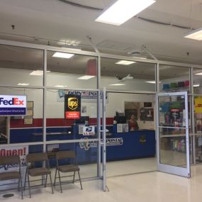 We are located inside the Hadnot Point Plaza on Holcomb Blvd. We ship with all major carriers, including FedEx, UPS, USPS, and DHL. We will help you choose the right service for all your shipping and mailing needs.