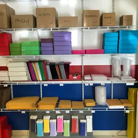 We are OPEN! Ever thought that plain white envelope or brown box was, well, boring? That’s why we have boxes and envelopes and boxes and bold and bright colors! Make a statement with your next shipment. Stop by and the team at @GPLejeune can assist you in getting IT to wherever IT needs to go. We ship with ALL major US carriers. Stop by today and say hi!