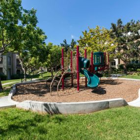 Playground onsite with benches