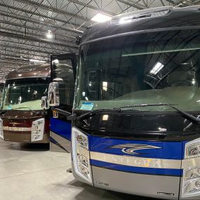 New Entegra Class A diesel RVs at our Phoenix dealership.