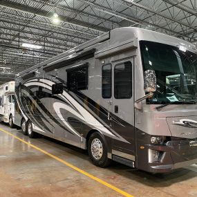 Class A RV in our Indoor Storage facility.