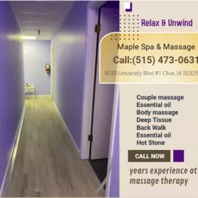 There are many different types of massage therapy we provide for our customers like,
Swedish massages for relaxation; deep-tissue techniques for better blood circulation 
to help target pain.