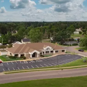 Aerial view of Prevail Bank -Wisconsin Rapids.