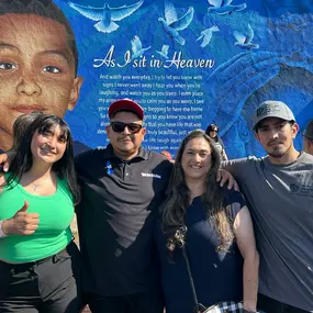 Local muralists paying tribute to a child taken away too early