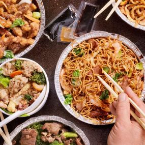 Takeout table at Lucky 8 Asian Bistro in Horseshoe Tunica.