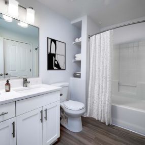 camden crown valley apartments mission viejo ca bathroom with curved shower rod