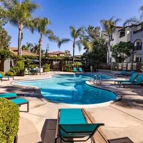 Camden Crown Valley Apartments Mission Viejo CA Pool with loungers