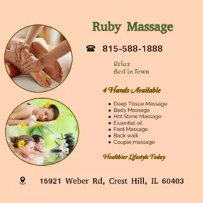 A traditional Swedish massage utilizing a system of techniques specially created to relax muscles by
applying pressure to increase oxygen flow through the body and release harmful toxins.