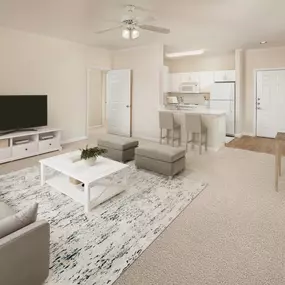 Neighborhood one finishes with open concept floor plans that is great for hosting at Camden Royal Oaks Apartments in Houston, Tx