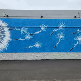 Mural on backside of Prevail Bank building
