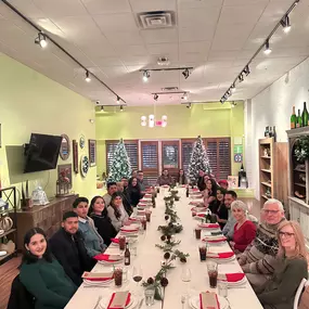 Spreading holiday cheer one bite at a time! Enjoying a festive team dinner to celebrate the season together.