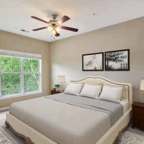 Traditional style bedroom with lots of natural light