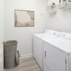 Full-size washer and dryer in every apartment home at Camden Westwood apartments in Morrisville, NC