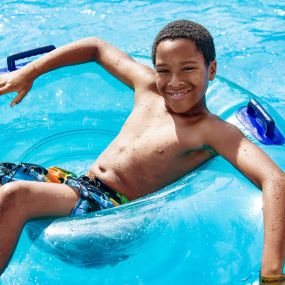 Lounging in the lazy river