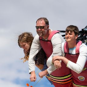 Flying on Sky Coaster