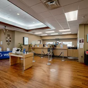 Inside the lobby of a credit union in League City