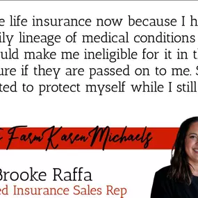 It’s almost February, which means it’s almost INSURE YOUR LOVE Month❤️
Life insurance is important for so many reasons and has so many benefits beyond paying for final expenses. 
What is your reason for having life insurance? Some of our team members decided to share their “why” with you. 
Need to get Life Insurance? Give our office a call! 
☎️ 410-287-5800