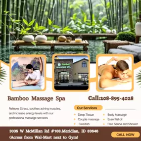 Our traditional full body massage in Meridian, ID
includes a combination of different massage therapies like 
Swedish Massage, Deep Tissue,  Sports Massage,  Hot Oil Massage
at reasonable prices.