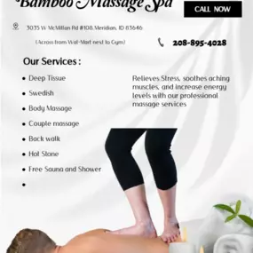 Well trained masseuses use feet in several way to knead the tissues on the patients back. 
The masseuse varies pressure of her/his feet by using props such as bars that help to control the process.