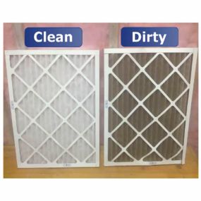Reliant Heating and Air Conditioning Clean Air - Filter Before and After