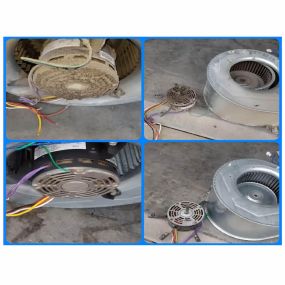 Reliant Heating and Air Conditioning Clean Air - Blower Motor Filter Before and After