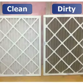 Reliant Heating and Air Conditioning Clean Air - Filter Before and After
