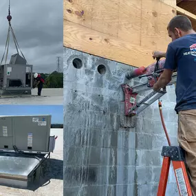 Reliant Heating and Air Conditioning Commercial Installation Collage