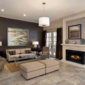 Resident Lounge with Fireplace at Camden Creekstone