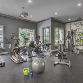 Fitness center with cardio and weight equipment