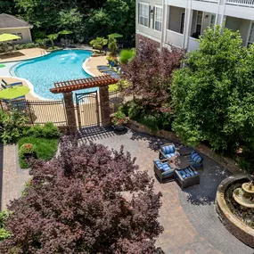 Outdoor lounge and serenity garden