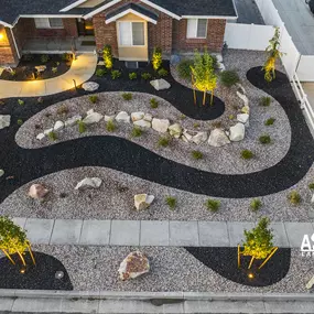 All States Landscaping Draper, Utah Riverton xeriscape front yard