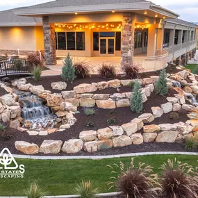 All States Landscaping Draper, Utah TalonsCove clubhouse stream water feature