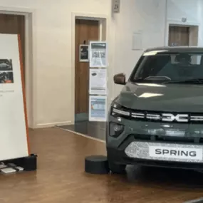 Evans Halshaw Dacia MIddlesbrough Showroom Interior with Dacia Spring