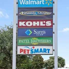 Shopping at MacArthur Marketplace including Walmart, Kohl's, Sam's Club, Patel Brothers and Petsmart