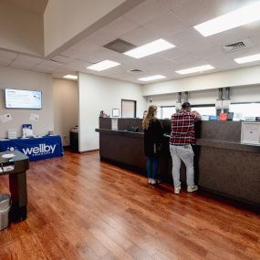 Interior of credit union office in league city