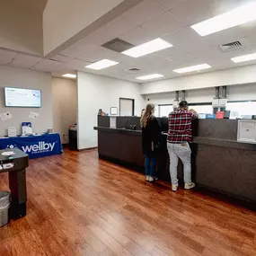 Interior of credit union office in league city