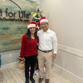 Step into the festive wonderland of our dental office during the holiday season, where the spirit of Christmas comes alive in a unique and cheerful way. The air is filled with the warm scent of cinnamon and the sound of joyful laughter as our dental team embraces the holiday spirit with open arms.