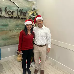 Step into the festive wonderland of our dental office during the holiday season, where the spirit of Christmas comes alive in a unique and cheerful way. The air is filled with the warm scent of cinnamon and the sound of joyful laughter as our dental team embraces the holiday spirit with open arms.