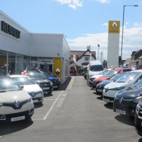 Outside the Renault Durham dealership