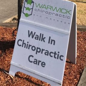 Walk in chiropractic care - be seen today at Warwick Chiropractic
