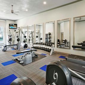 Fitness center with cardio machines and strength equipment