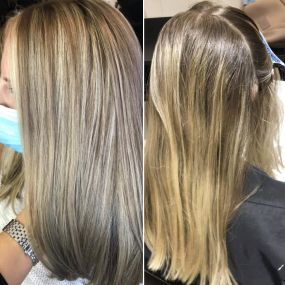 Before & after transformation soft highlights with lowlights, Goldwell Color