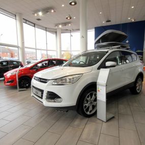 Cars in the Ford Walsall showroom