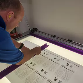 Testing Printed Insert Content and Copy for spacing, impression and fold pattern